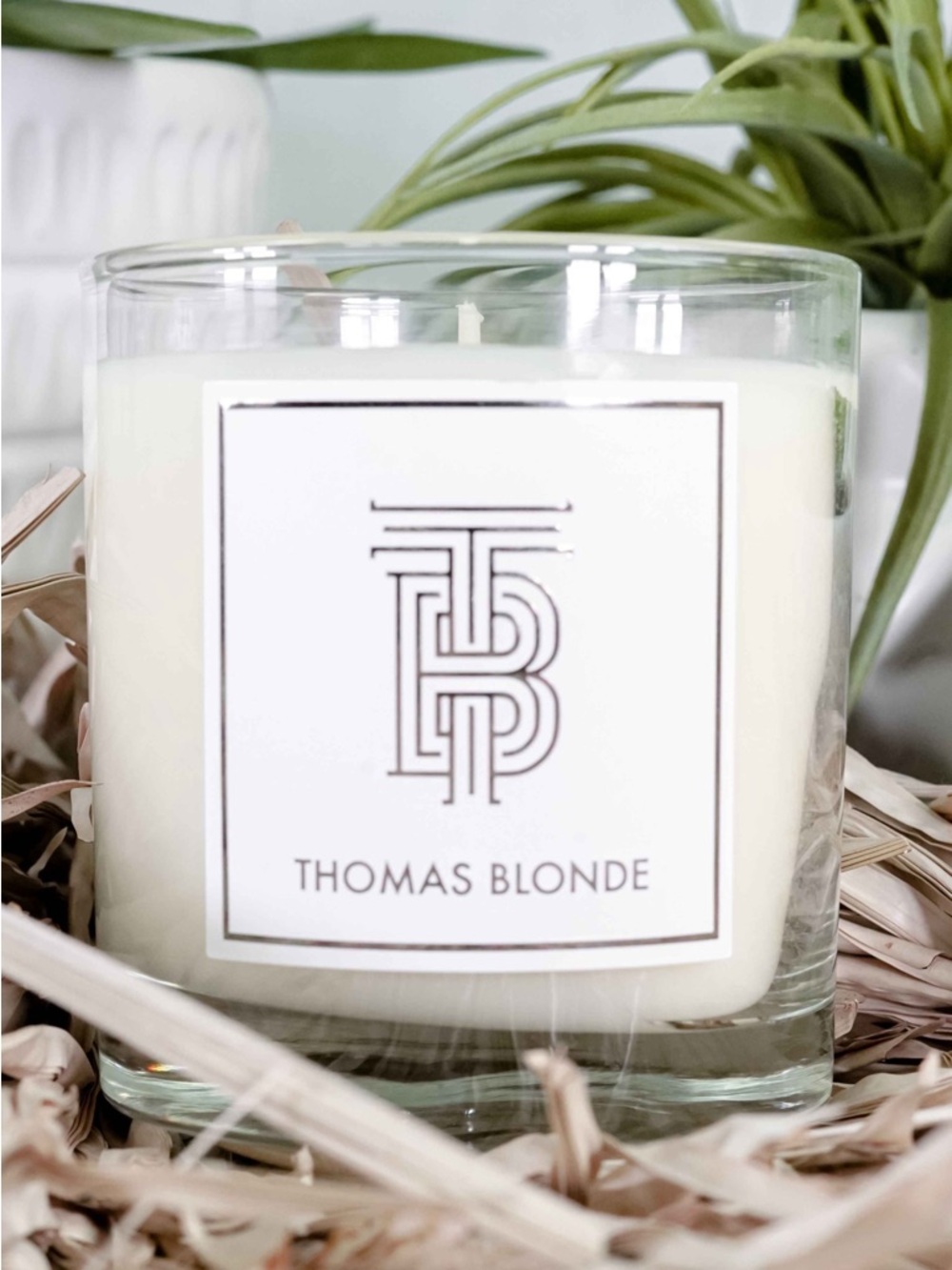 Cream Scented Glass Candle
